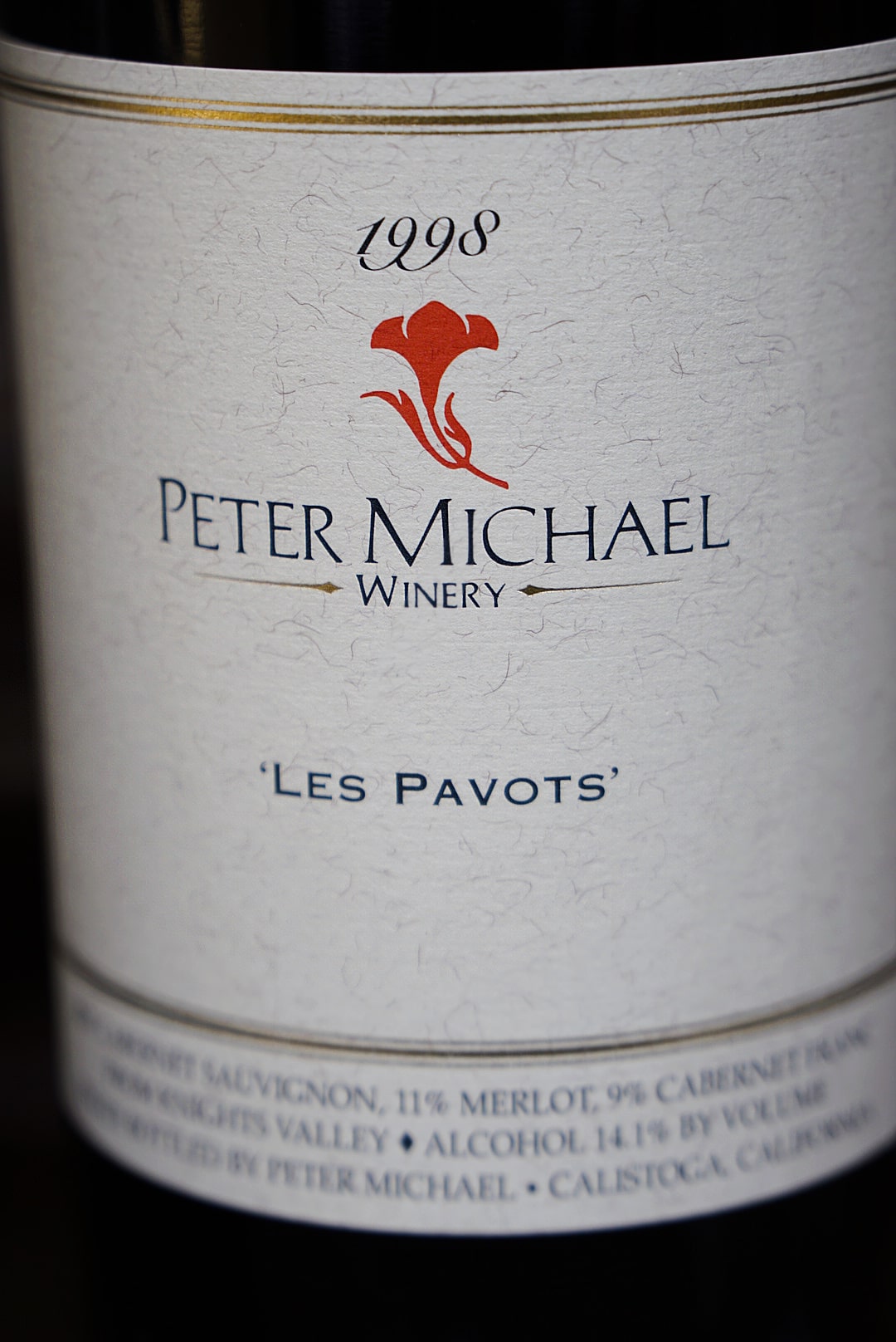 Les Pavots Wein Peter Michael Winery Weinflsche Les Pavots